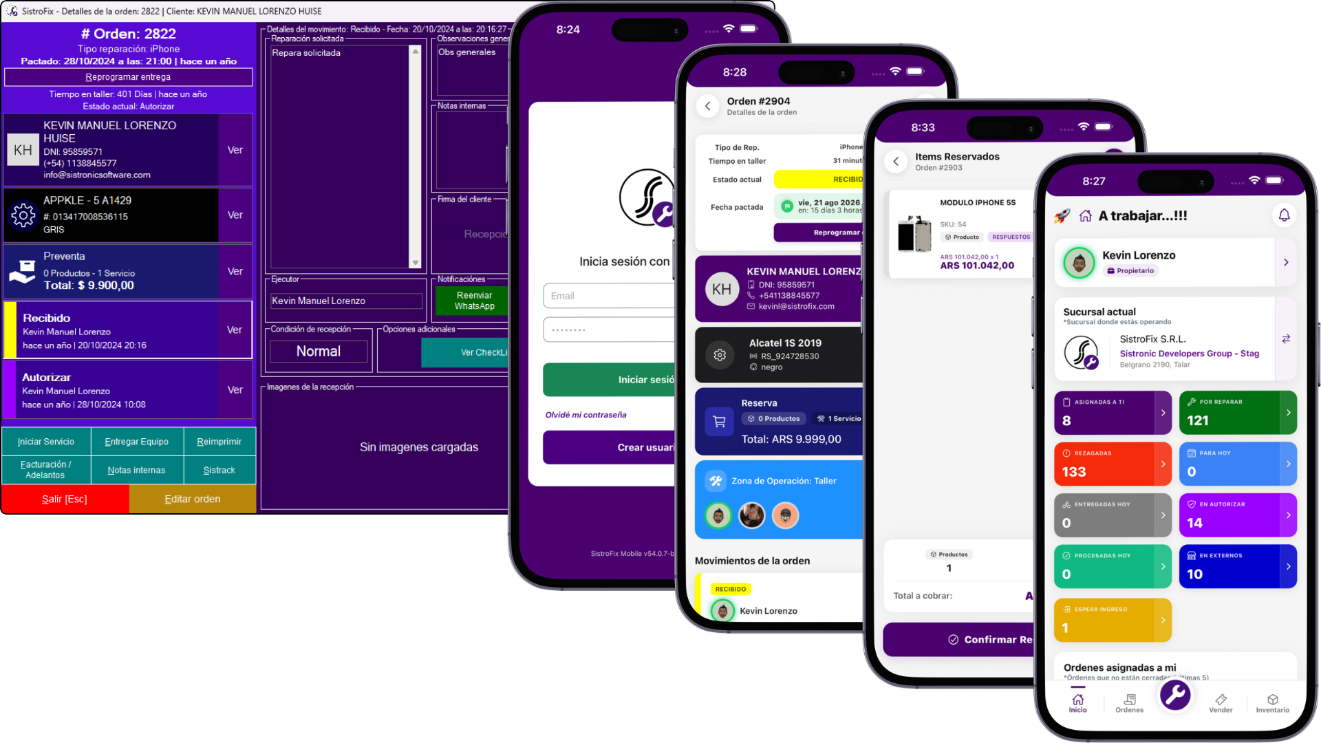 Main SistroFix Windows App